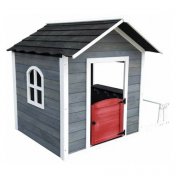 Casita Infantil de Madera Outdoor Toys Chloe 1,2 m² de 116x138x132 cm con Banco Exterior