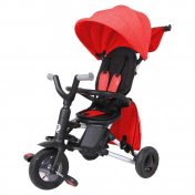 Triciclo a pedales QPlay Nova plegable Rojo con Set de Bolsas