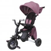 Triciclo a pedales evolutivo QPlay Nova Air plegable Morado con Set de Bolsas