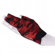 Guante Billar Poison Camo Glove 3 Finger Black Red S/M  Diestro  - 3