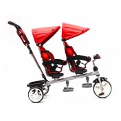 Triciclo Gemelar Qplay Rojo - 2