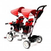 Triciclo Gemelar Qplay Rojo - 3