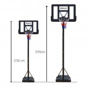 Canasta Baloncesto Altura Regulable 2,30 a 3,05cm