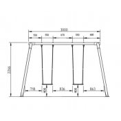 Columpio doble de madera Masgames Vega Horeca - 2