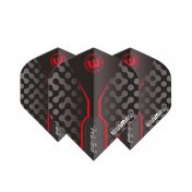 Plumas Winmau Darts Prism Zeta Black, Grey Red Standard - 3