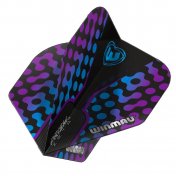 Plumas Winmau Darts Prism Zeta Black, Purple Blue Standard - 2