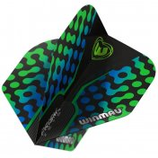 Plumas Winmau Darts Prism Zeta Black Green Blue - 2