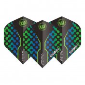 Plumas Winmau Darts Prism Zeta Black Green Blue - 3