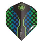 Plumas Winmau Darts Prism Zeta Black Green Blue - 1