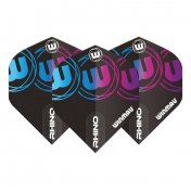Plumas Winmau Darts Rhino Black Blue Purple - 3