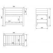 Mesa de cultivo Masgames Fortis L con patas - 3