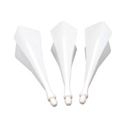  Plumas Flights Darts Cuesoul Tero AK8 Diamond Shape Blanco  - 3