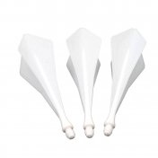  Plumas Flights Darts Cuesoul Tero AK8 Diamond Shape Blanco 