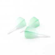  Plumas Flights Darts Cuesoul Tero AK5 Gradation Light Green Shape L  - 2