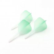  Plumas Flights Darts Cuesoul Tero AK5 Gradation Light Green Shape L  - 1