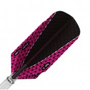 Pluma Dardos Viper Dimplex Darts Flights Slim Pink Black - 2
