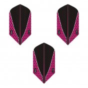 Pluma Dardos Viper Dimplex Darts Flights Slim Pink Black - 3