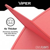 Pluma Dardos Viper Cool Flights Slim Red - 2
