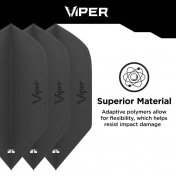 Pluma Dardos Viper Cool Flights Slim Black - 3