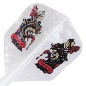  Plumas Condor Shape Over Kill Marble White Yuki Yamada L 33.5mm 3 Uds.  - 4