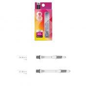 Cañas Shaft 8 Flights Titanio Slim Fija Plata 33mm - 3