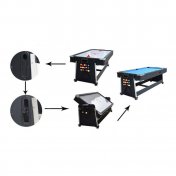 Multijuego giratorio 4 en 1 Azul - (Billar, Air Hockey - Ping-Pong, Mesa comedor) - 6