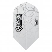  Plumas Bulls Darts Shape 100 White Slim 