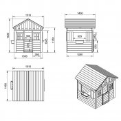 Casita infantil de madera Masgames Lollipop XL blanca - 4