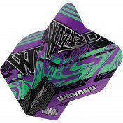 Plumas Winmau Darts Prism Delta Wizard Purple Green Flight - 3