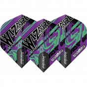 Plumas Winmau Darts Prism Delta Wizard Purple Green Flight - 4