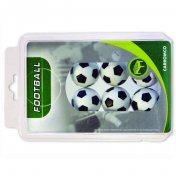 Pack 6 Bolas Futbolin Blanca Negra Blister 20gr 35.5mm - 2