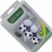 Pack 6 Bolas Futbolin 3 Blanca Negra + 3 Blancas - 3