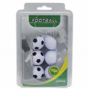 Pack 6 Bolas Futbolin 3 Blanca Negra + 3 Blancas - 1