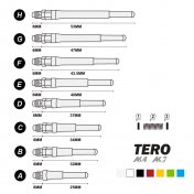 Cañas Shaft Cuesoul Tero AK7 Flights aluminum Black D 37mm  - 4