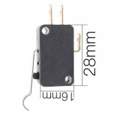 Micro interruptor 28mm x 16mm con varilla curvada 27mm - 2