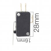 Micro interruptor 28mm x 16mm varilla recta 27mm - 2