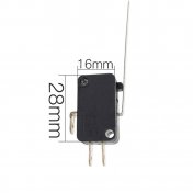 Micro interruptor 28mm x 16mm varilla recta 52mm - 3