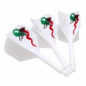 Plumas Condor Axe White Shape Red Crown Jose Marques M 27.5mm 3 Uds. - 2