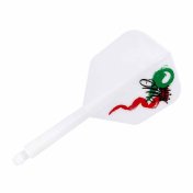 Plumas Condor Axe White Shape Red Crown Jose Marques L 33.5mm 3 Uds. - 1