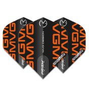 Plumas Winmau Darts Standard Prism Delta MVG Black Orange Logo - 3