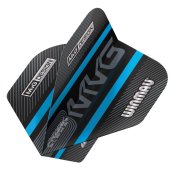 Plumas Winmau Darts Standard Prism Alpha MVG Black Blue Logo Stripe - 2