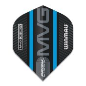 Plumas Winmau Darts Standard Prism Alpha MVG Black Blue Logo Stripe