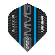 Plumas Winmau Darts Standard Prism Alpha MVG Black Blue Logo Stripe - 1