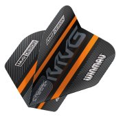 Plumas Winmau Darts Standard Prism Alpha MVG Black Orange Logo Stripe - 2