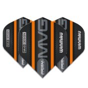 Plumas Winmau Darts Standard Prism Alpha MVG Black Orange Logo Stripe - 3