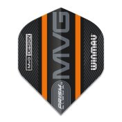 Plumas Winmau Darts Standard Prism Alpha MVG Black Orange Logo Stripe