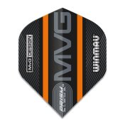 Plumas Winmau Darts Standard Prism Alpha MVG Black Orange Logo Stripe - 1