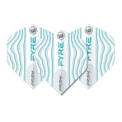 Plumas Winmau Darts Standard Prism Alpha White Aqua Blue - 3