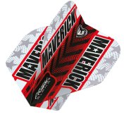 Plumas Winmau Darts Standard Prism Alpha Maverick Grey Red - 2