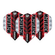 Plumas Winmau Darts Standard Prism Alpha Maverick Grey Red - 3